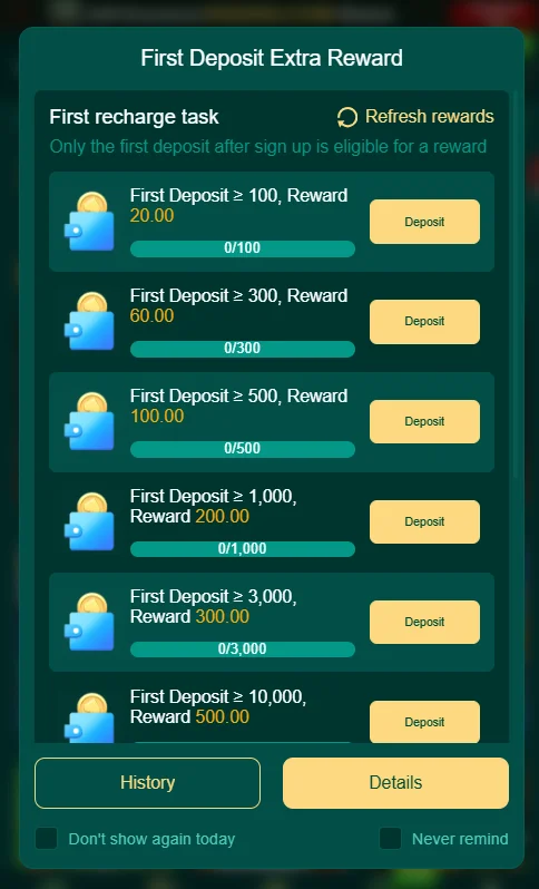 EQ668 game first deposit bonus